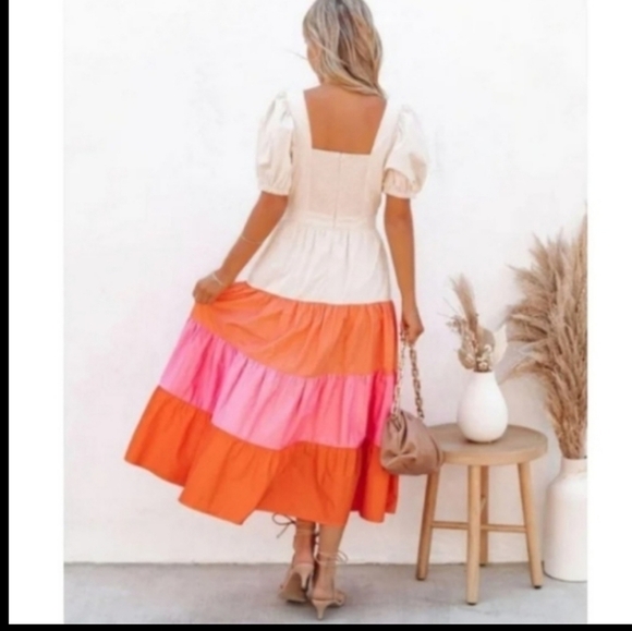 ENGLISH Factory Colorblock Midi Dress - Picture 3 of 15